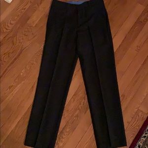 Boys Izod Black Flat Front Dress Pant